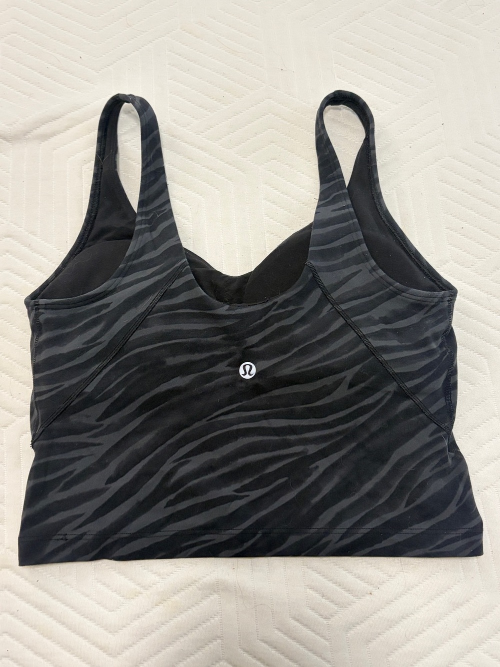 lululemon athletica Black Gray Zebra-Print Align Tank 6
